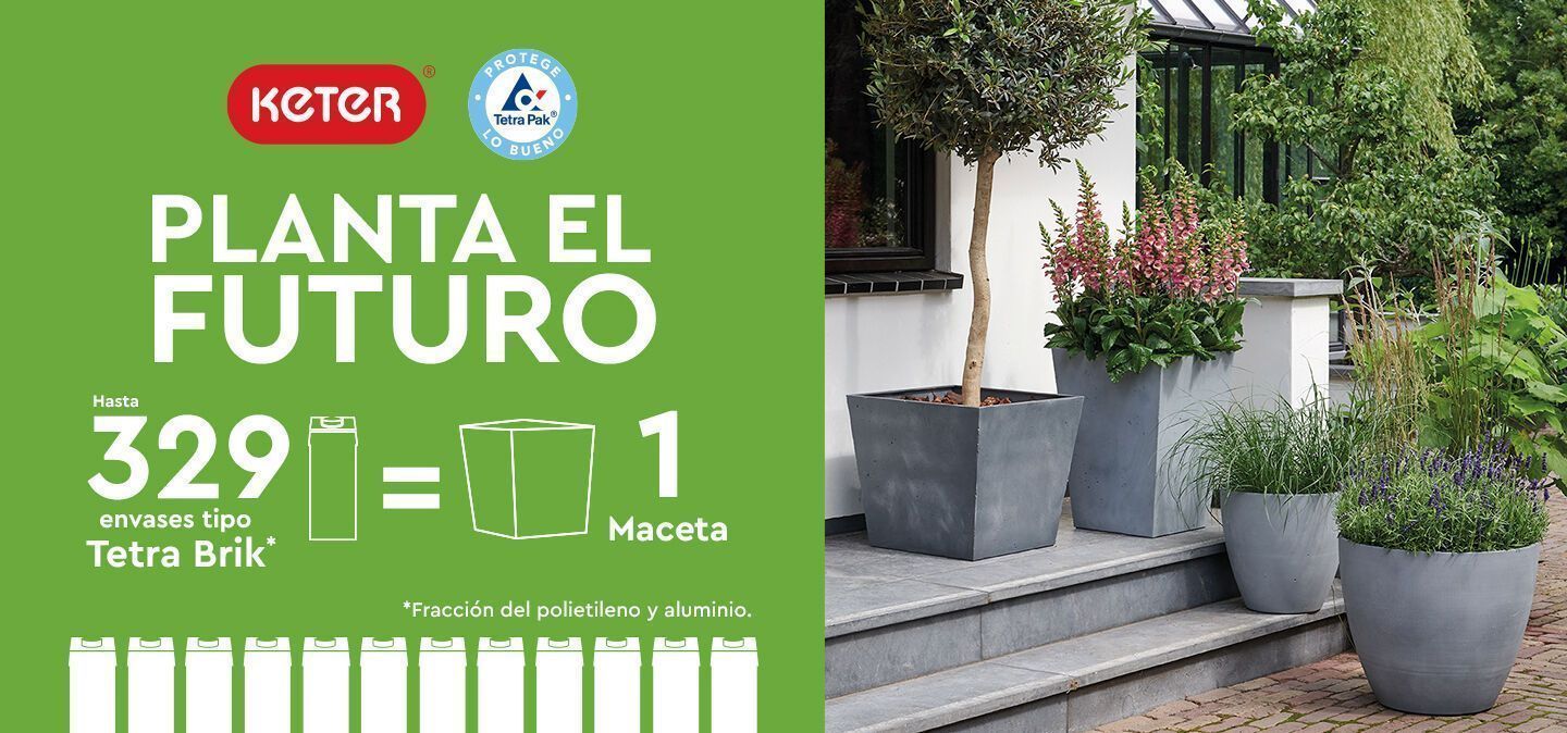 Keter y Tetra Pak Colaboran en Innovadoras Macetas de Polialuminio para Fomentar la Economía Circular