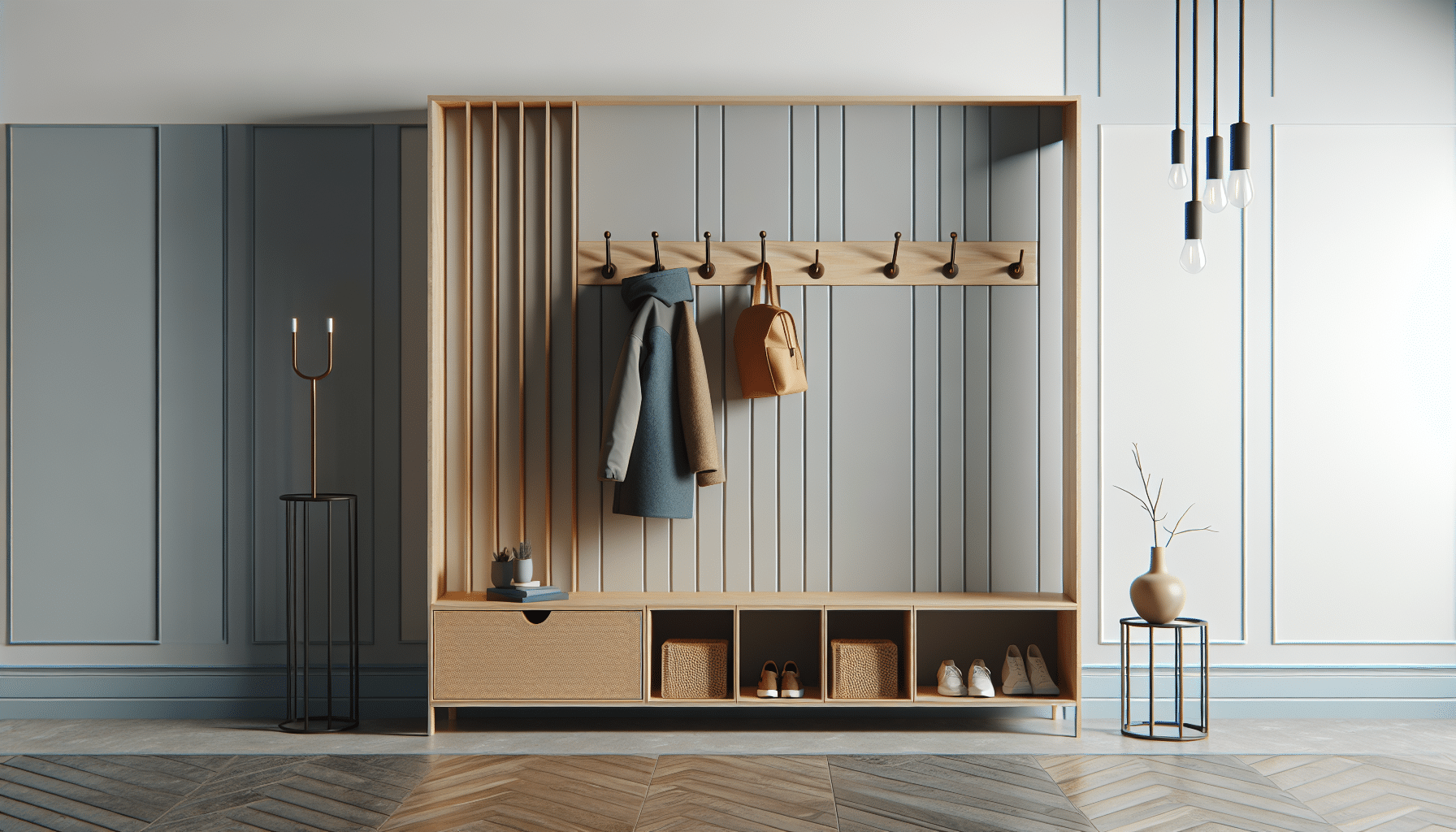 Solución Compacta: Perchero Multifuncional con Almacenamiento para Recibidores de Carrefour