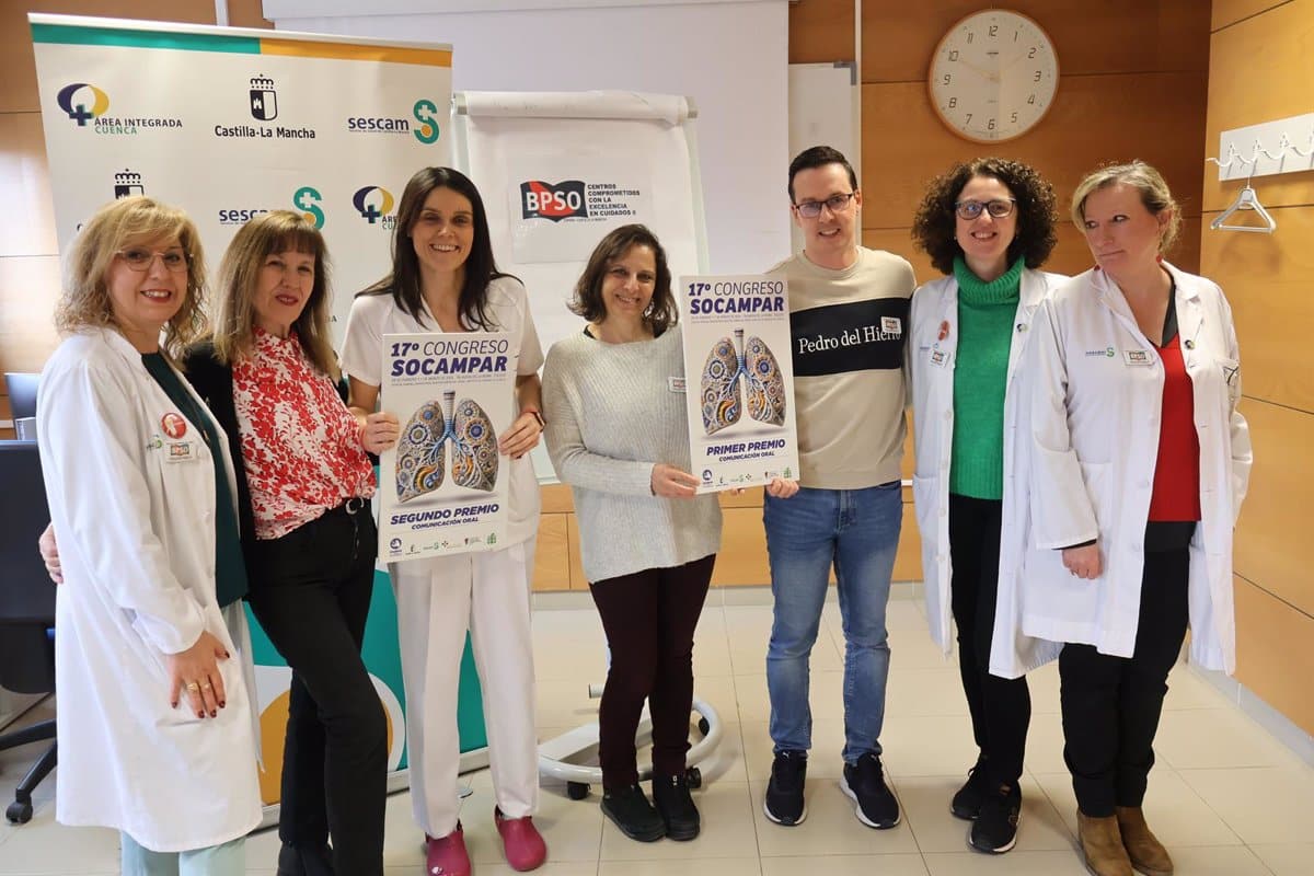 Profesionales de Cuenca Sobresalen en los Premios de Enfermería y Fisioterapia del Congreso de Patología Respiratoria
