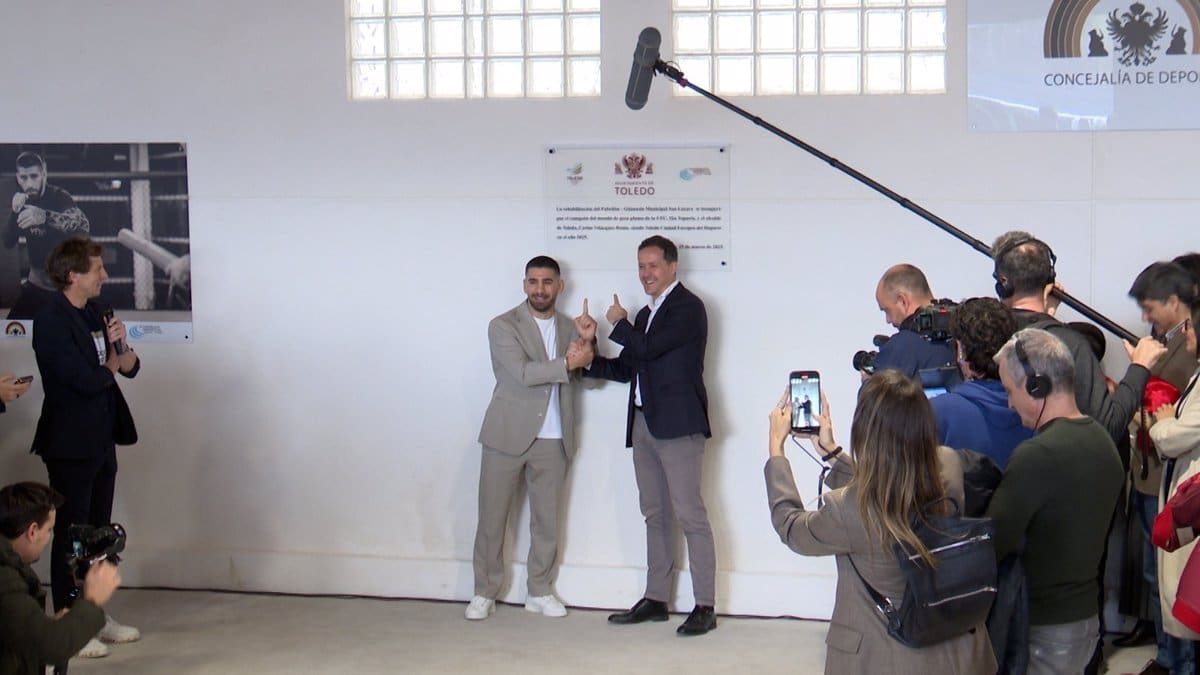 Toledo reinaugura el pabellón «más antiguo de España» con la emotiva presencia de Ilia Topuria: «Nunca lo olvidaré»