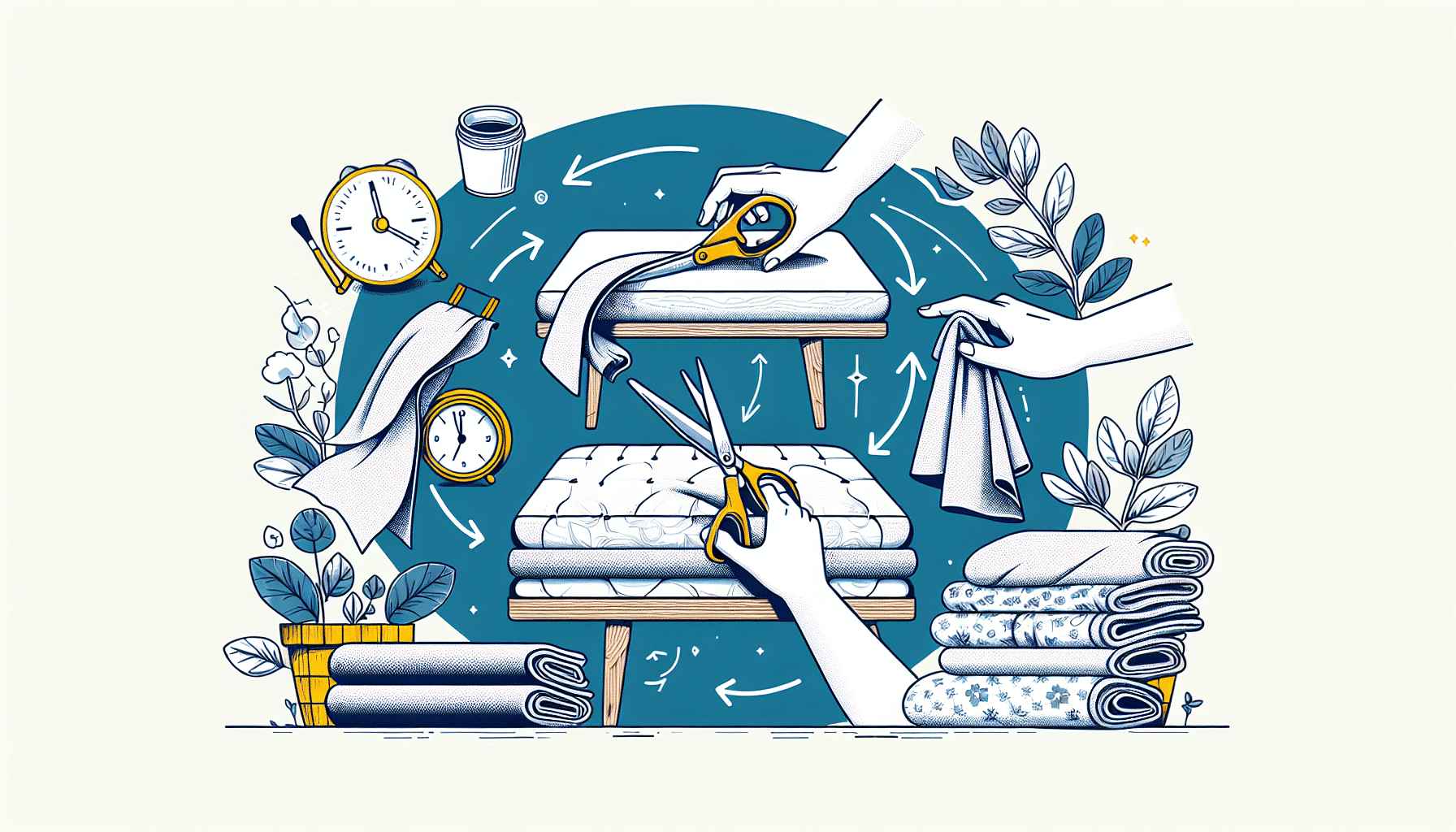 Convierte Tus Sábanas Antiguas en Fundas de Cojín sin Coser en 120 Segundos