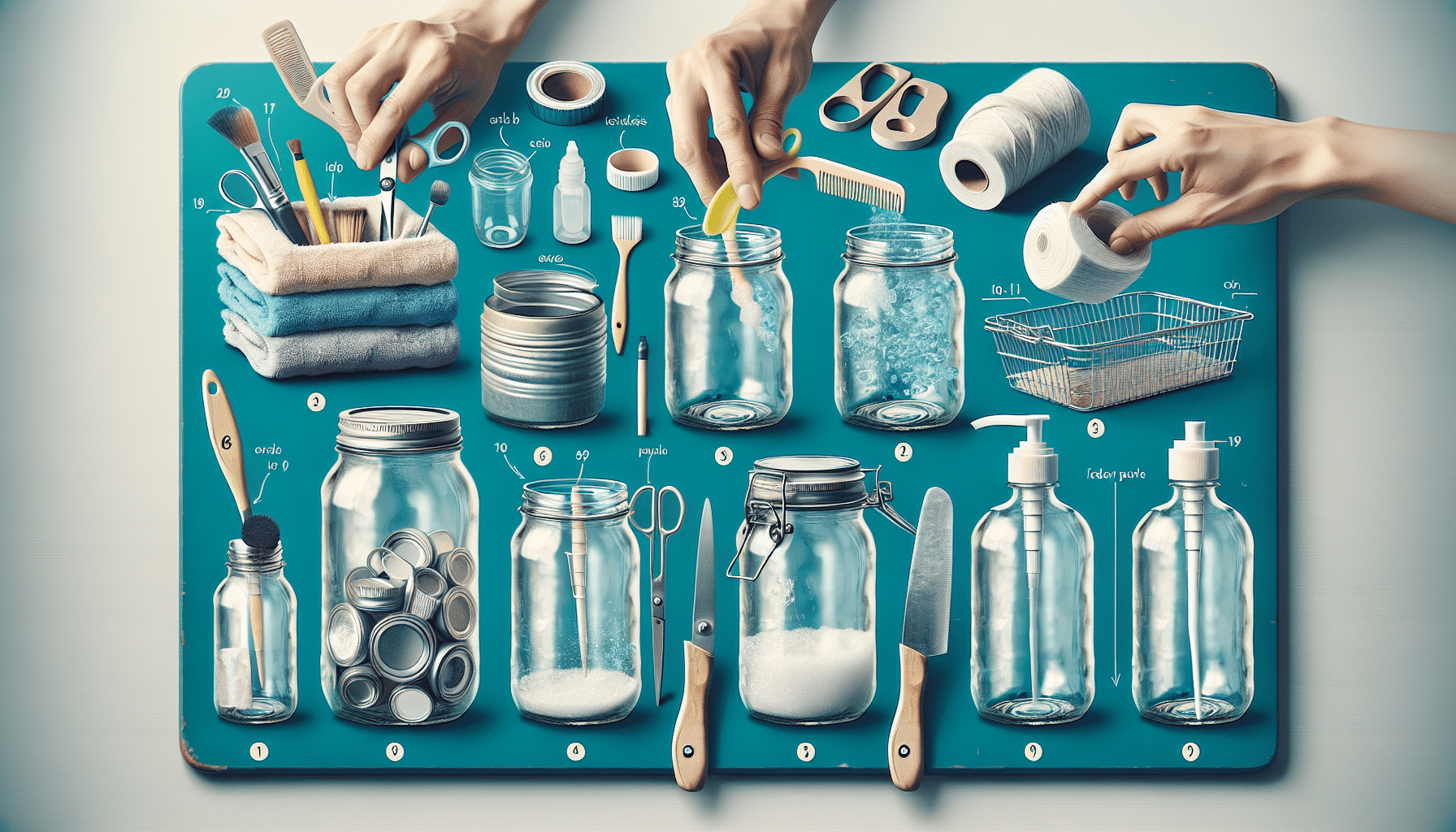 Crea Organizadores de Baño Prácticos con Frascos Reciclados: Un DIY Fácil y Creativo