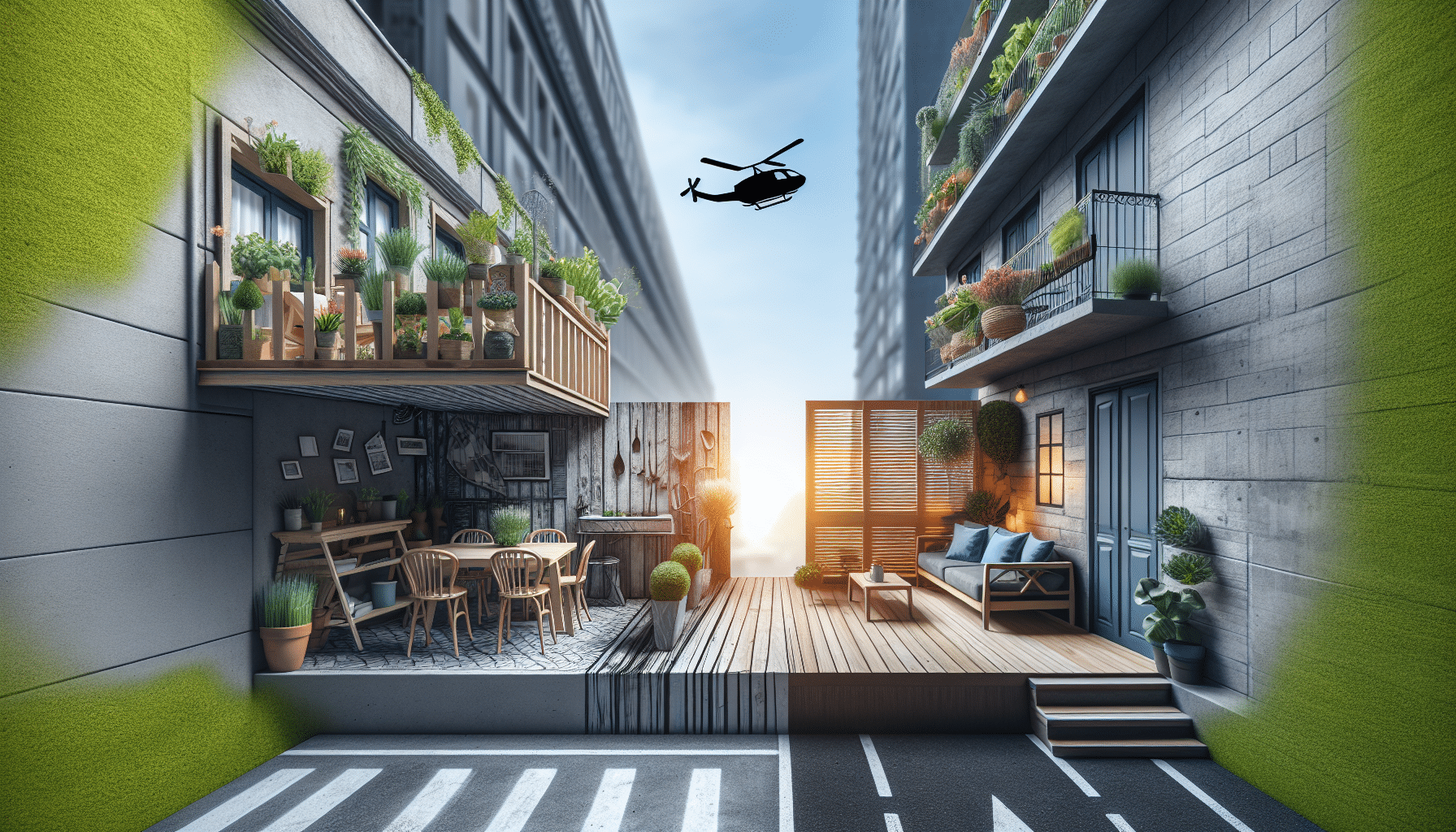 Renovación: De Balcón Desgastado a Oasis Moderno y Elegante en el Exterior