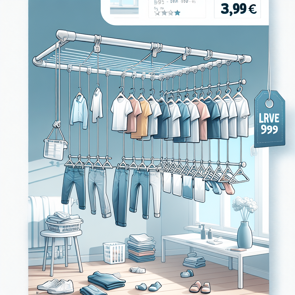 Ahorra Espacio y Dinero con el Mini Tendedero Colgante de Lidl por Solo 3,99 €