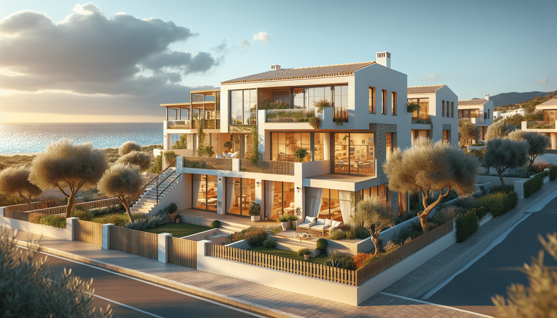 Moderno Adosado en Valencia con Estilo Mediterráneo Contemporáneo