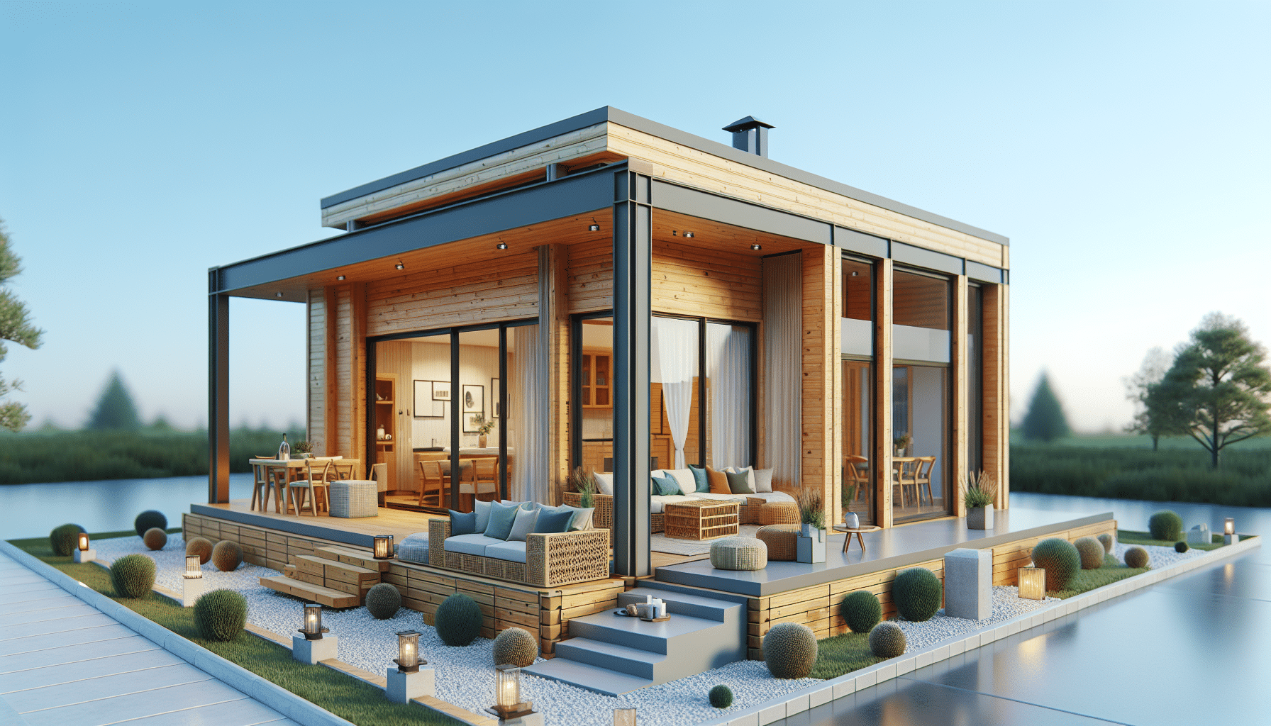 Casa Modular de Tres Dormitorios: Comodidad Moderna con Estética Clásica