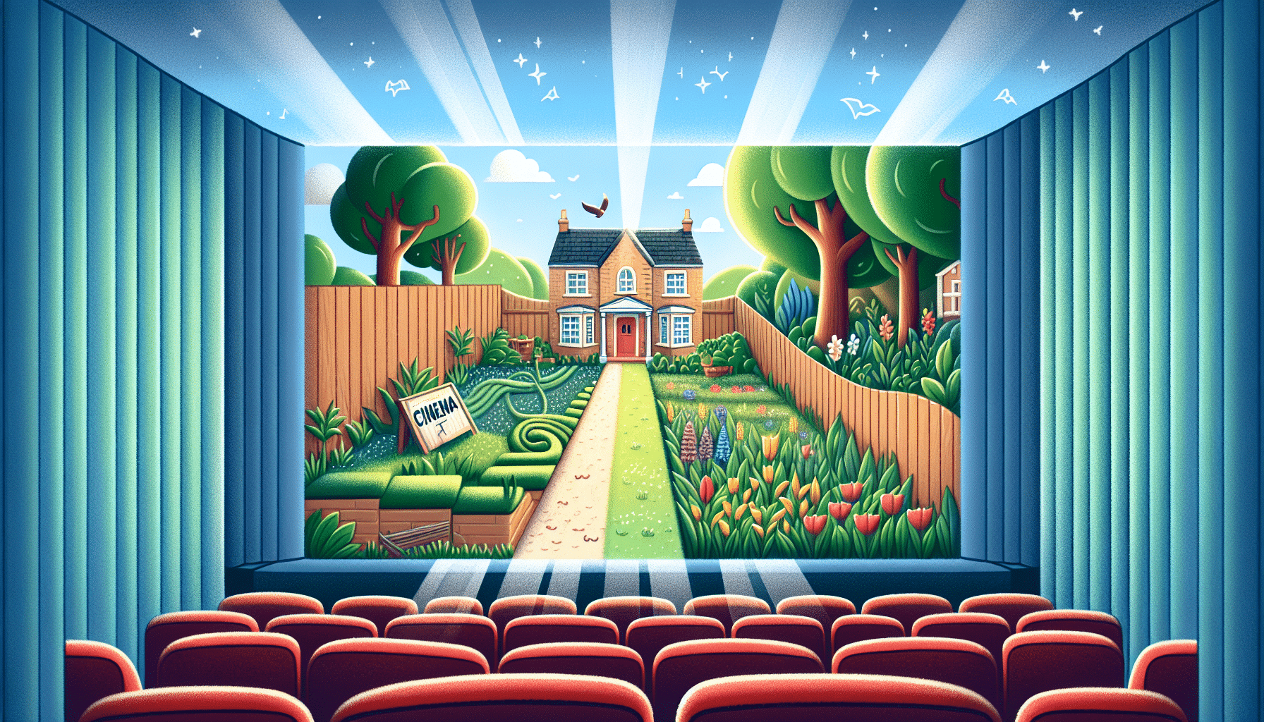 De Patio Aburrido a Oasis Mágico: Transformación con Cine Elevado en el Jardín