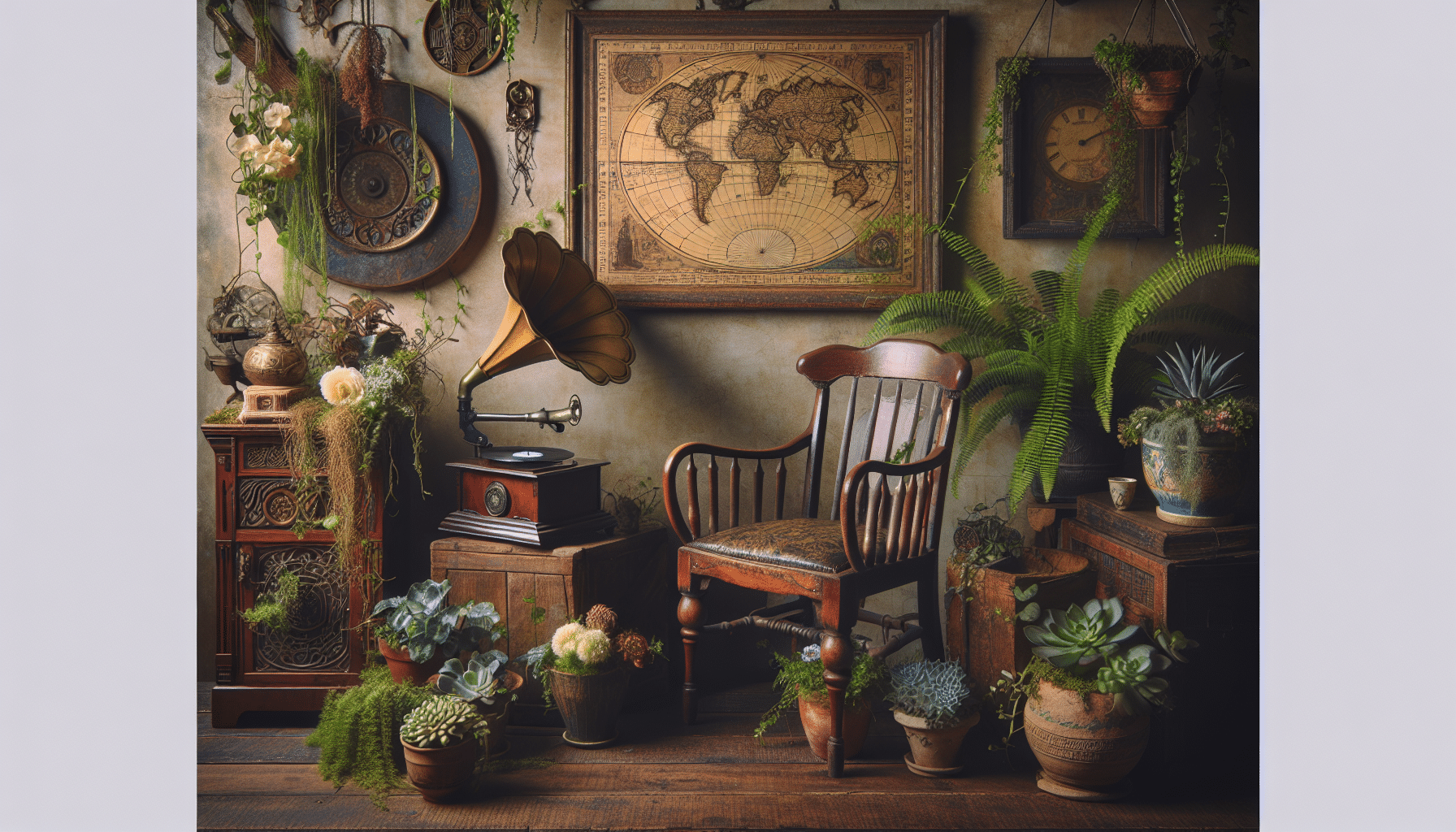 Encanto Retro y Verde: La Magia de la Decoración Vintage con Plantas