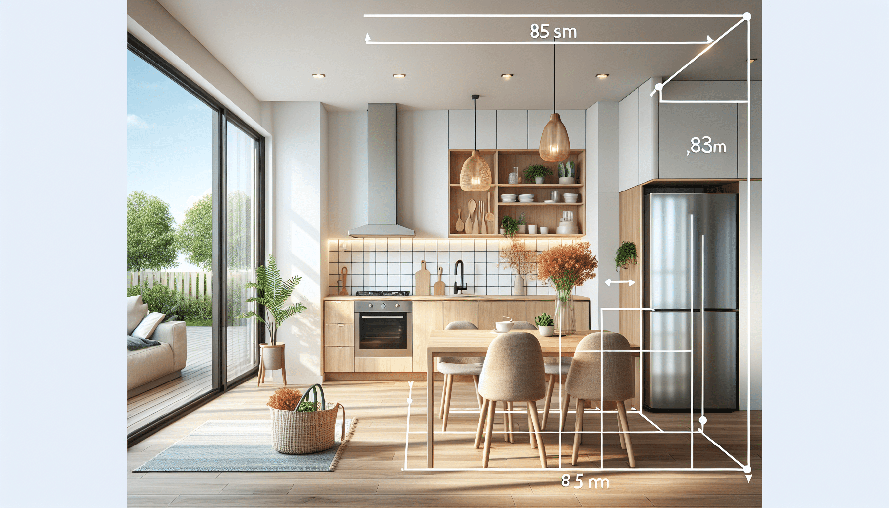 Encanto Nórdico en 85 m²: Hogar Brillante con Concepto de Cocina Abierta