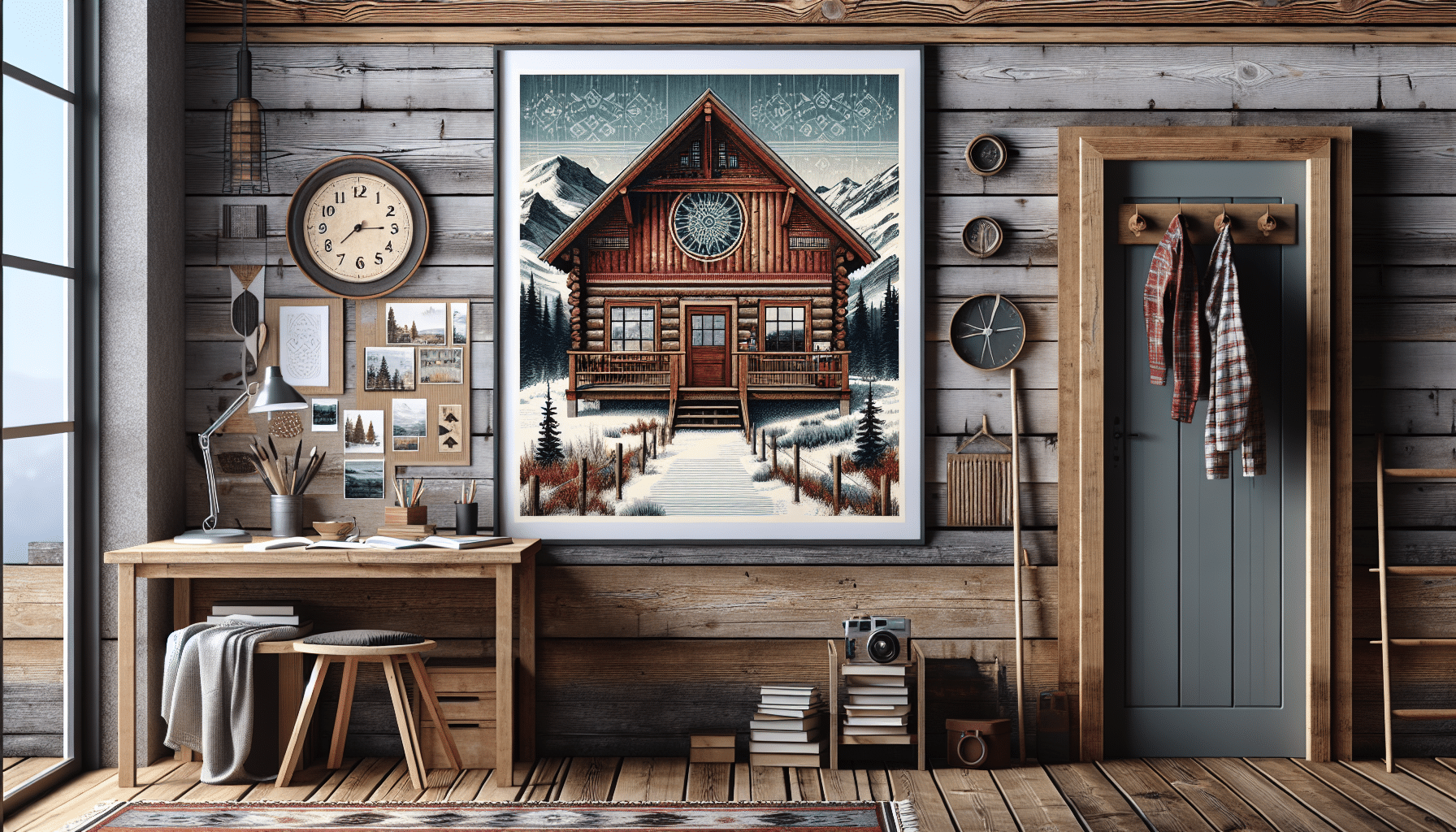 Retiro en las Montañas: Estilo Sencillo en una Cabaña Rústica