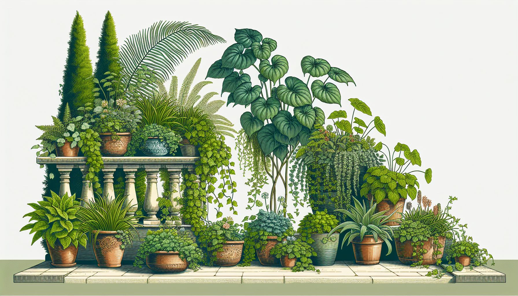 Plantas Ideales para una Terraza con Sombra Permanente