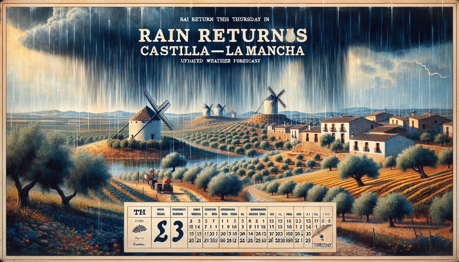 Retorno de las Lluvias Este Jueves en Castilla-La Mancha: Pronóstico Meteorológico Actualizado