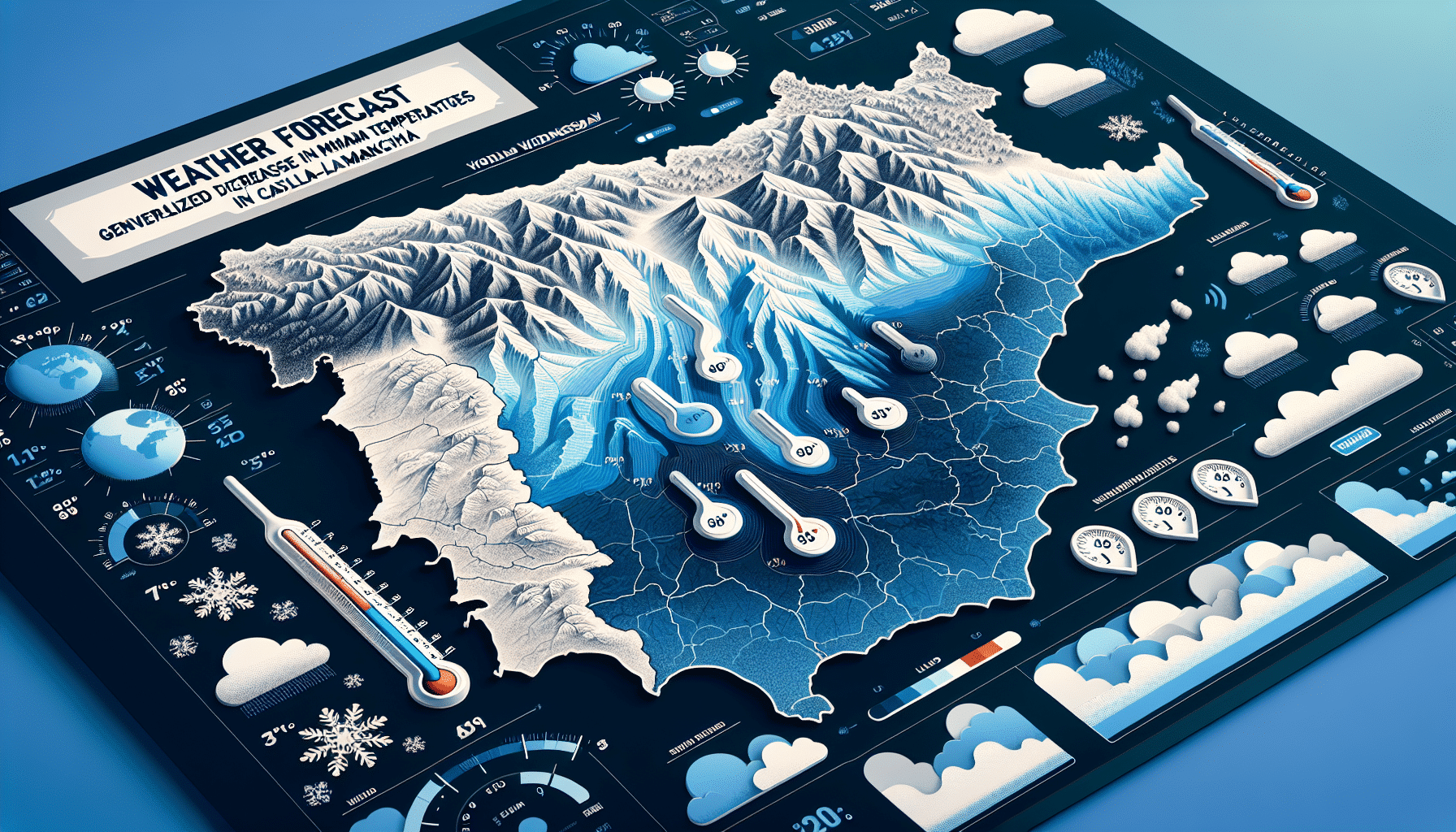 Pronóstico del Tiempo para Este Miércoles: Descenso Generalizado de las Temperaturas Máximas en Castilla-La Mancha