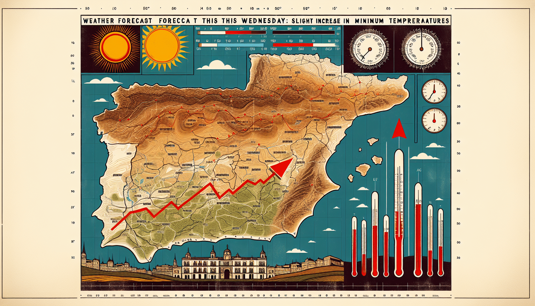 Pronóstico del tiempo para este miércoles en Castilla-La Mancha: Aumento leve de las temperaturas mínimas