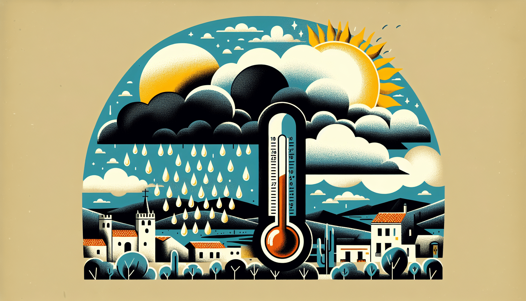 Pronóstico del tiempo para este viernes en Castilla-La Mancha: se mantendrán las lluvias y las temperaturas irán en aumento.