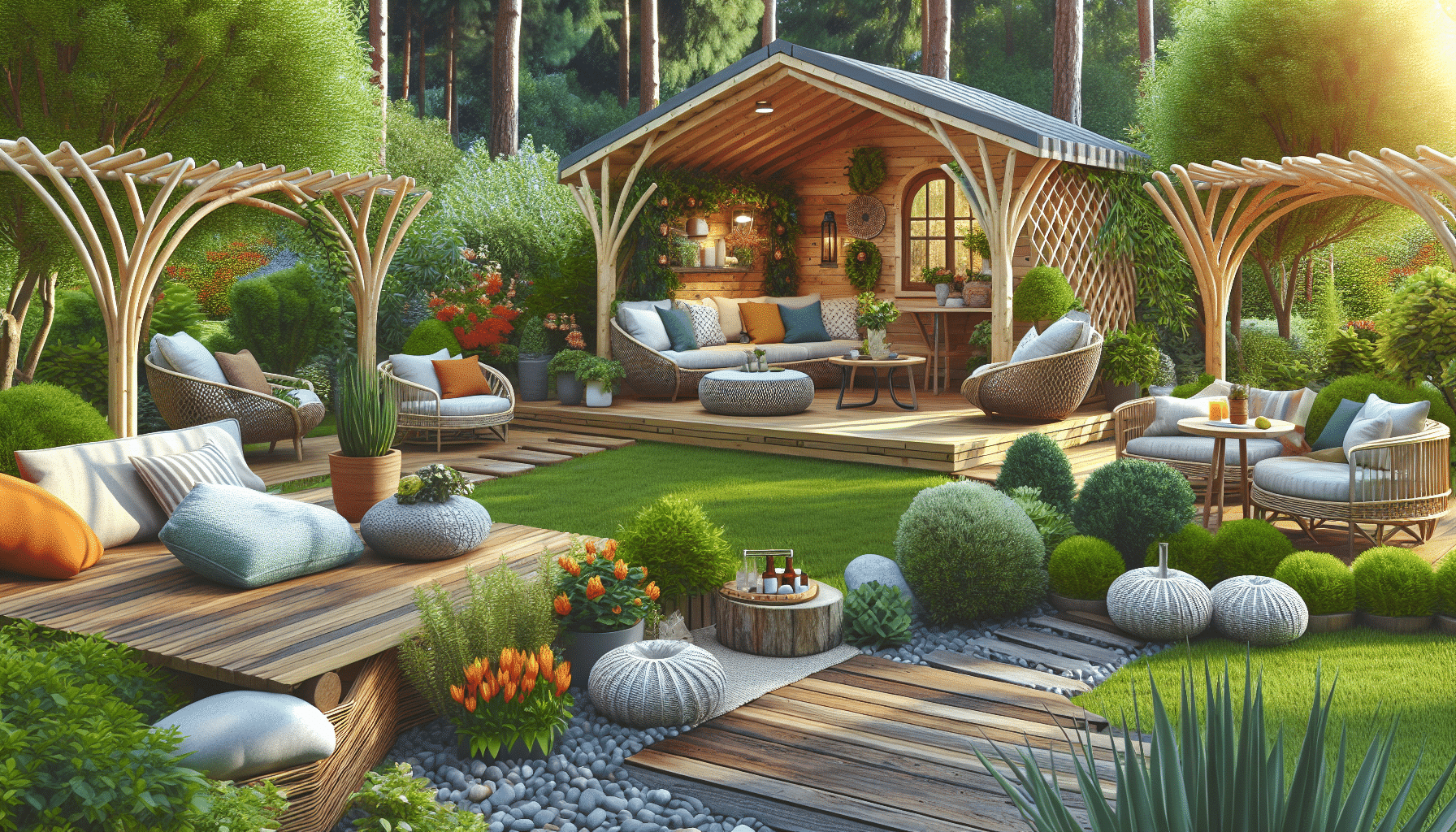 Refugio Verde: Un Oasis Acogedor y Estilizado para tu Jardín