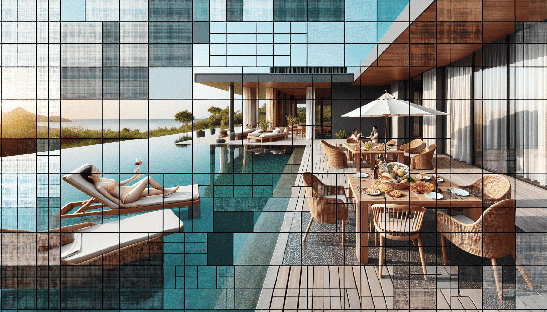 Sumérgete en Relajación: Piscina y Comedor para tu Placer