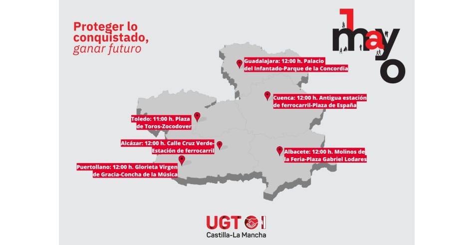 UGT Anuncia Manifestaciones en Castilla-La Mancha para el 1 de Mayo de 2025