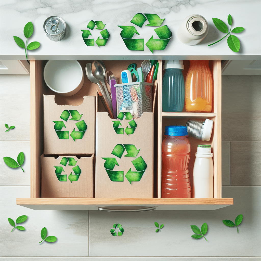 Organizador Sostenible: Optimiza Cajones y Encimeras Reutilizando Envases de Cartón de Zumos Vacíos
