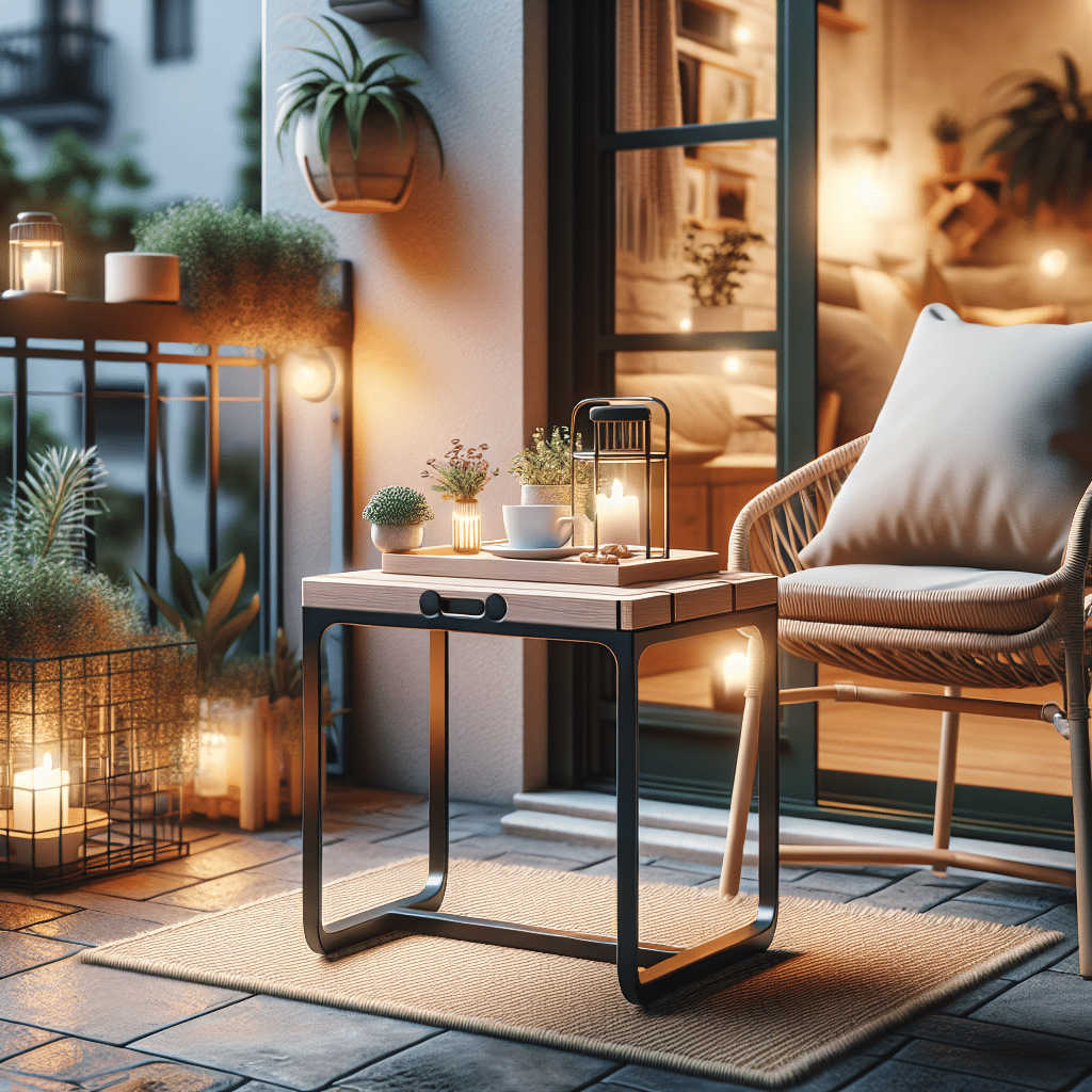 Mesa Compacta Ingeniosa de Kave Home: La Solución Ideal para Terrazas Pequeñas