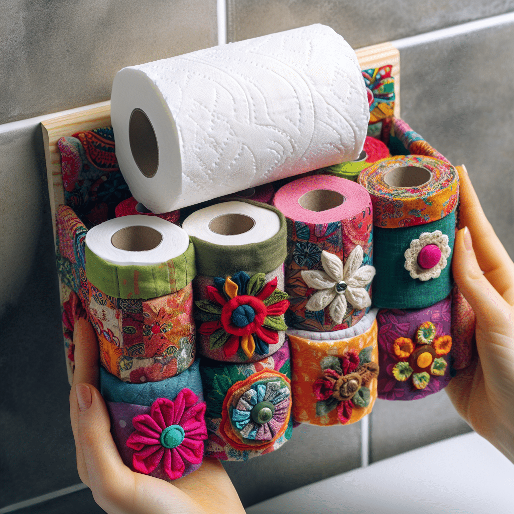 Crea un Organizador de Papel Higiénico Reutilizando Retales de Tela