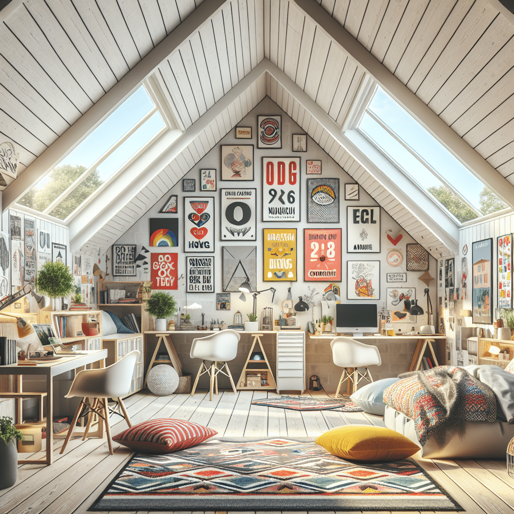 Sueños en las Alturas: Un Ático Nórdico Juvenil que Inspira