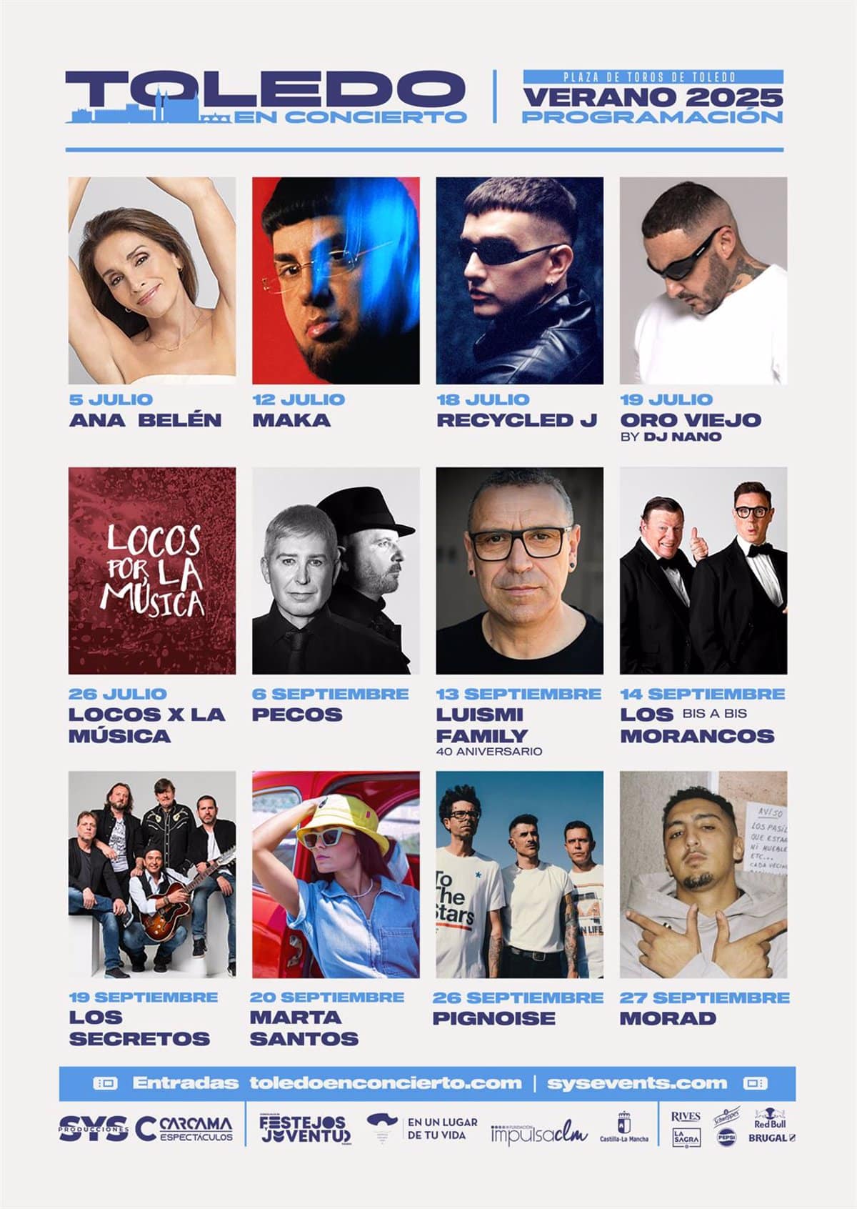 Ana Belén, OBK, Seguridad Social y Pignoise: Artistas Destacados del I Ciclo ‘Toledo en Concierto’ en Julio y Septiembre