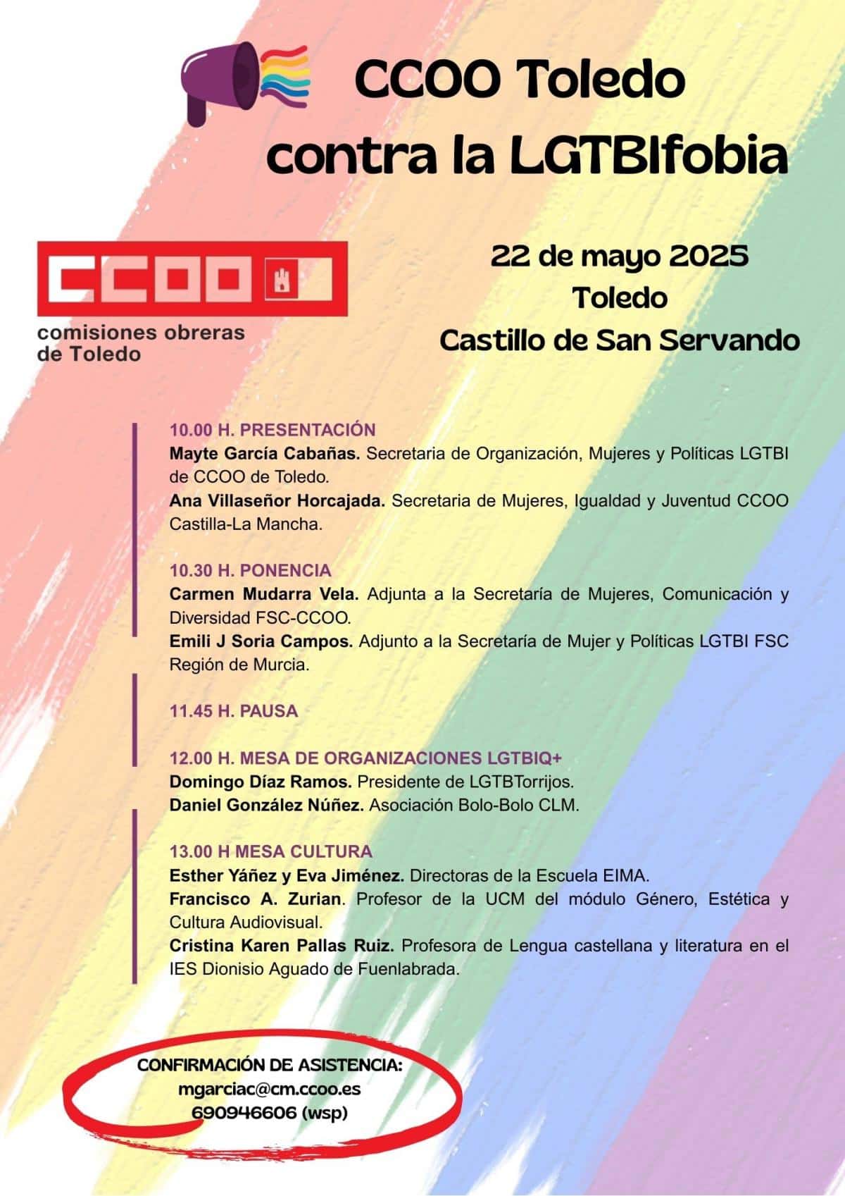 CCOO Toledo se Suma a la Lucha contra la LGTBIfobia