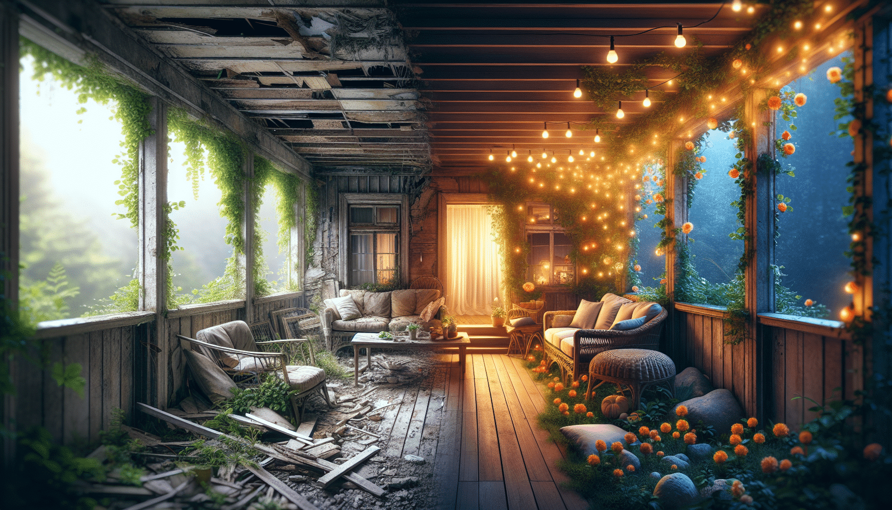 De Ruinas a Refugio: La Transformación del Porche Ideal