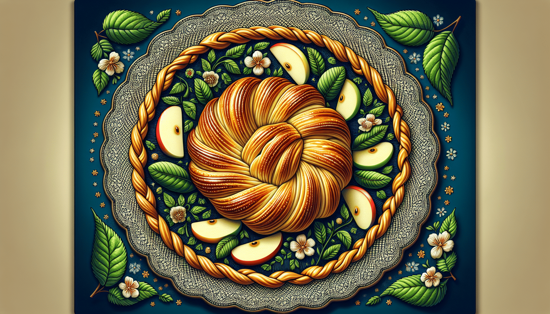 Irresistible Trenza de Hojaldre con Manzana Caramelizada