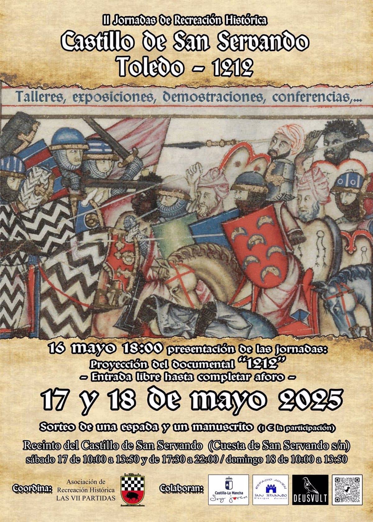 El castillo de San Servando revive la Edad Media en las ‘II Jornadas de Recreación Histórica’ del 16 al 18 de mayo.