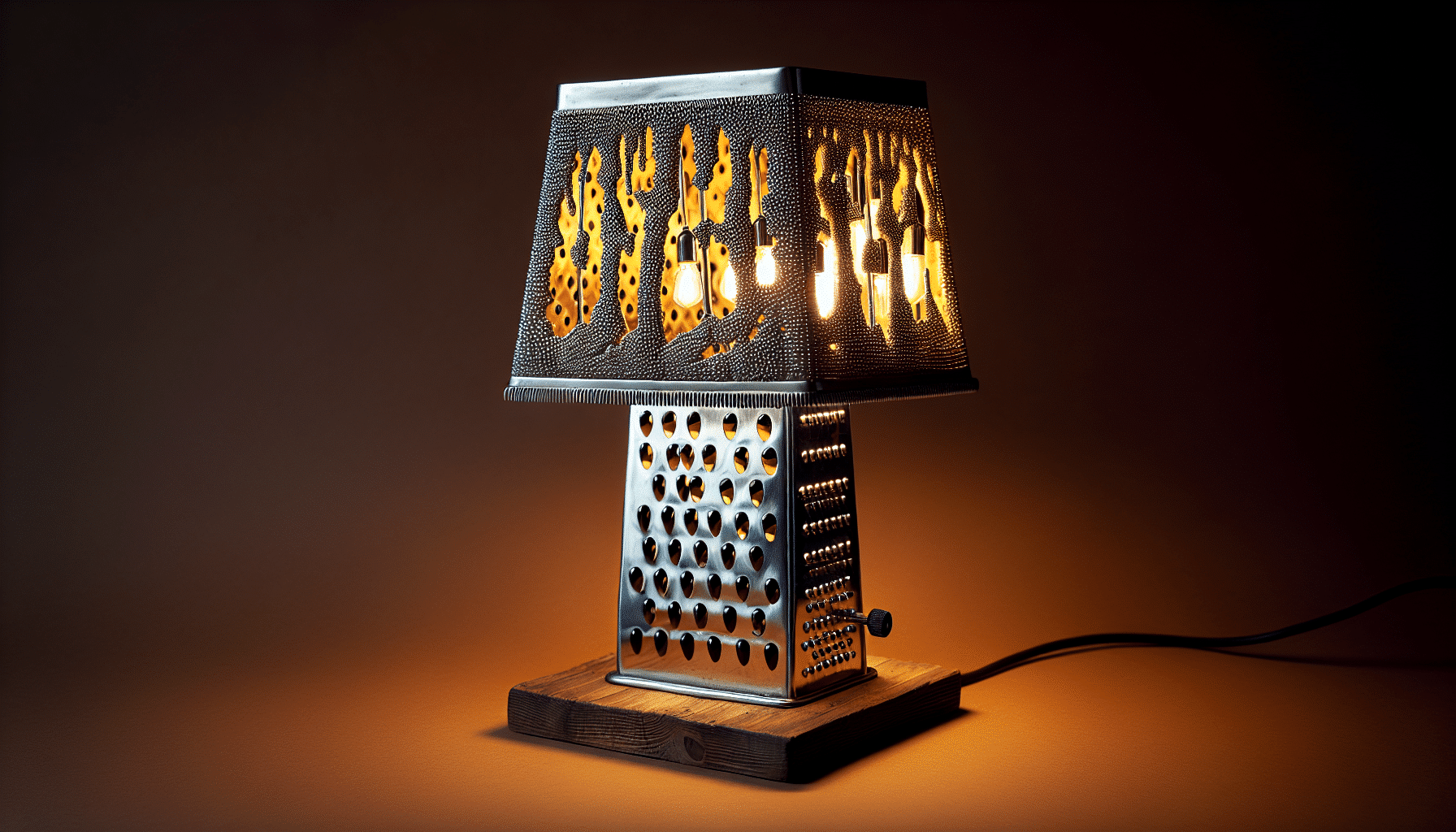 Lámpara Inesperada: Un Rallador de Queso que Ilumina tu Hogar