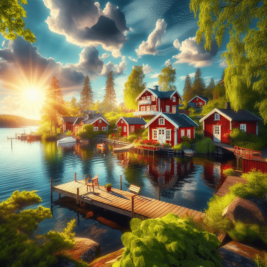 Encanto Escandinavo: Verano Idílico en las Casitas Rojas Suecas