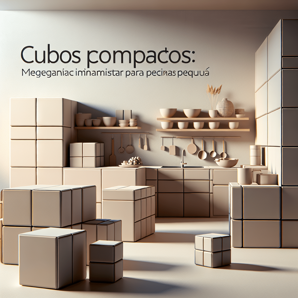 Cubos Compactos: Elegancia Minimalista para Cocinas Pequeñas