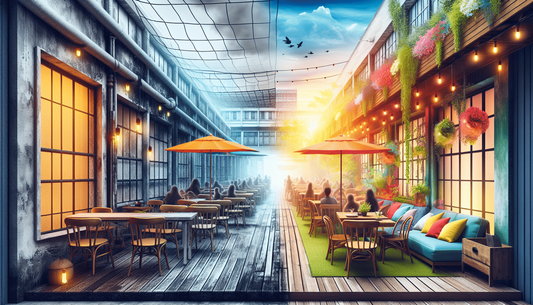 Transformación: De Patio Gris a Vibrante Salón al Aire Libre