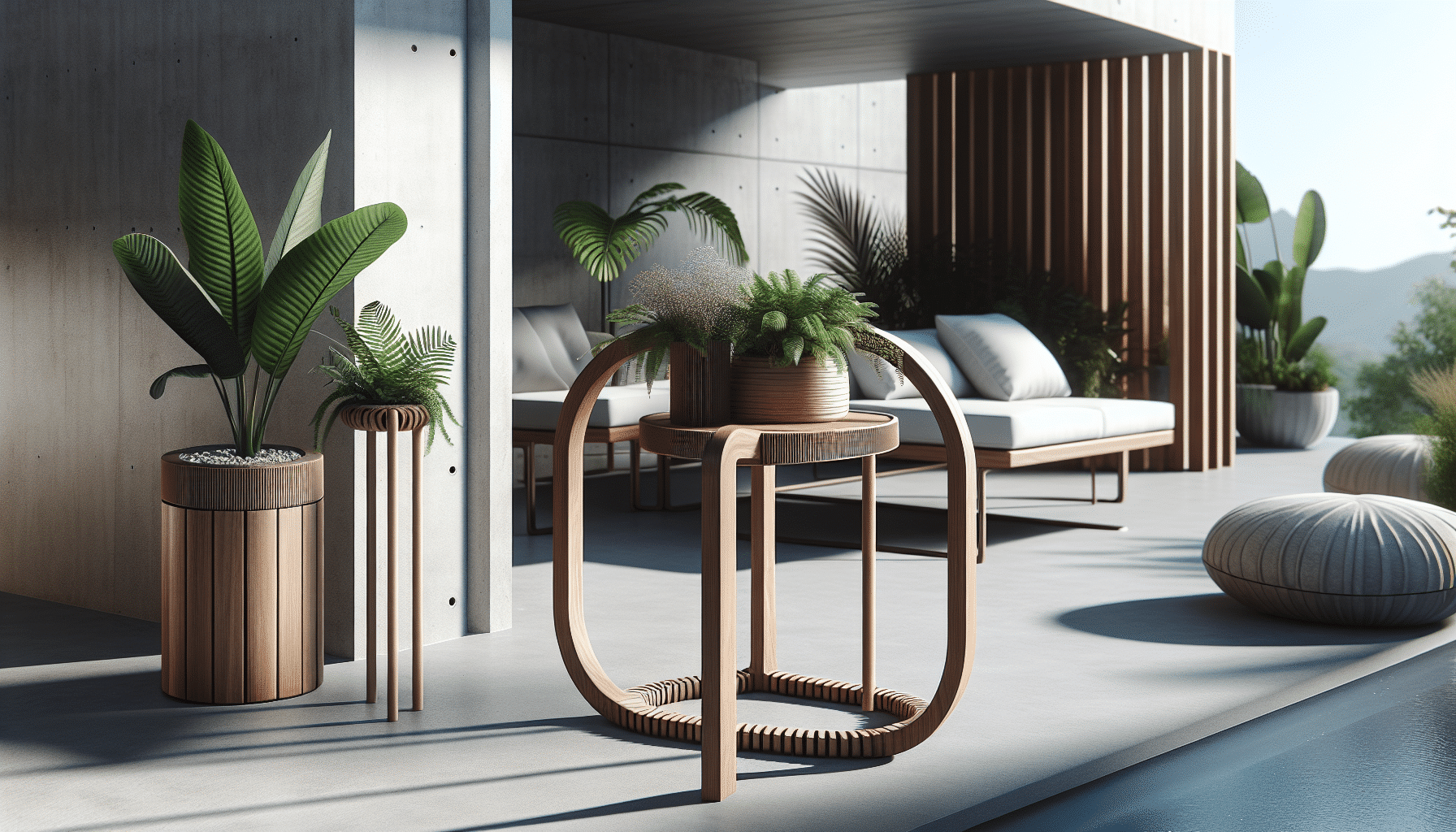 Reinventa tu Espacio Exterior: Mesa Auxiliar de JYSK con Macetero Integrado