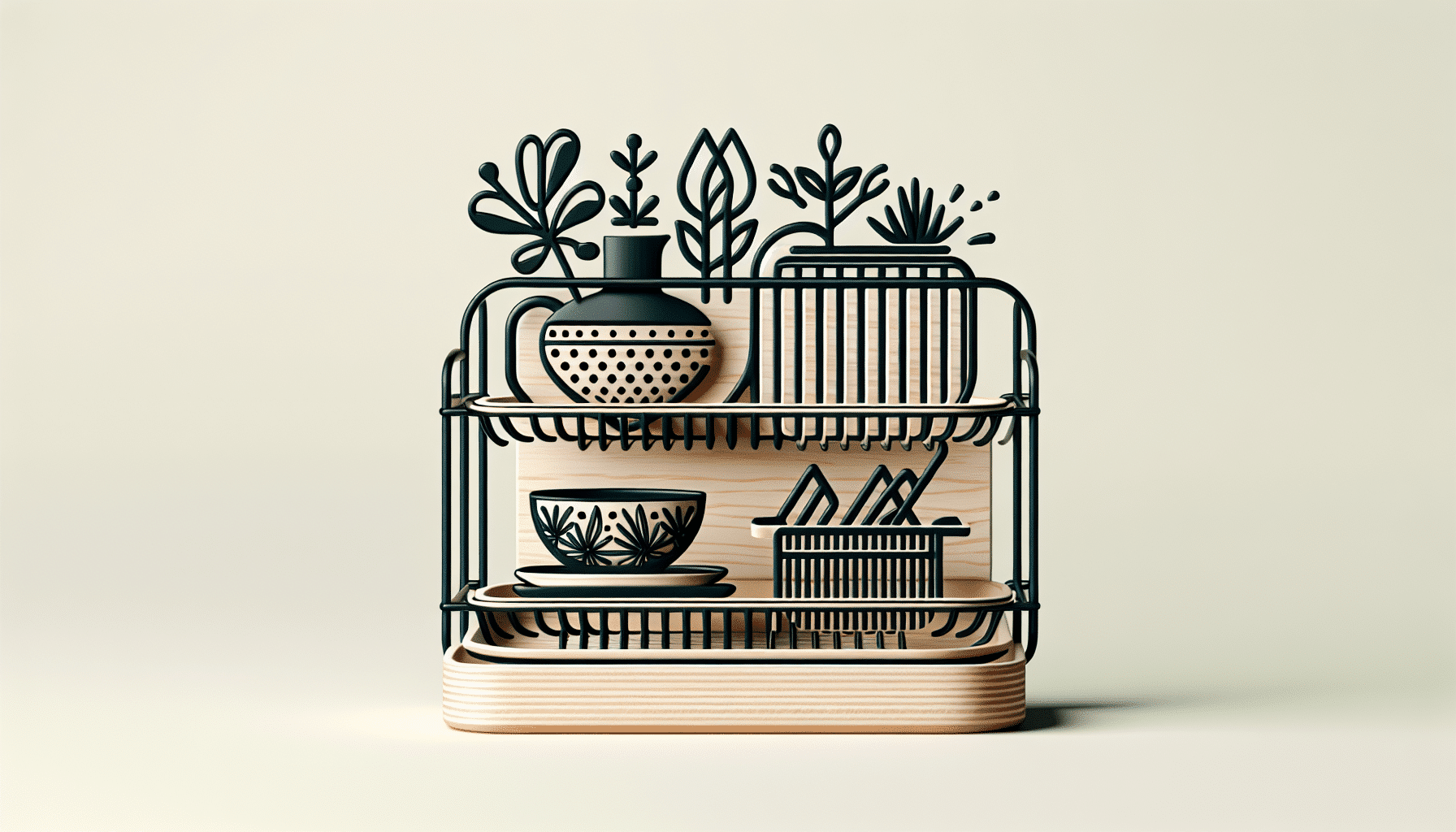 Organizador de Cocina Tres Niveles: Elegancia y Eficiencia para Tu Encimera