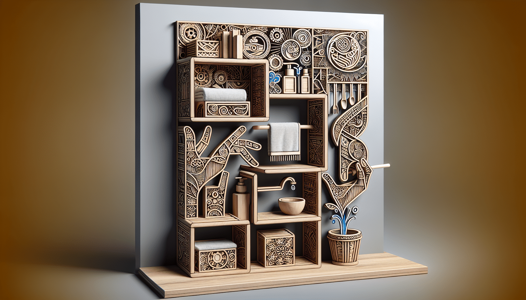 Estantería Versátil con Toallero: ¡Funcionalidad y Ahorro en Uno!