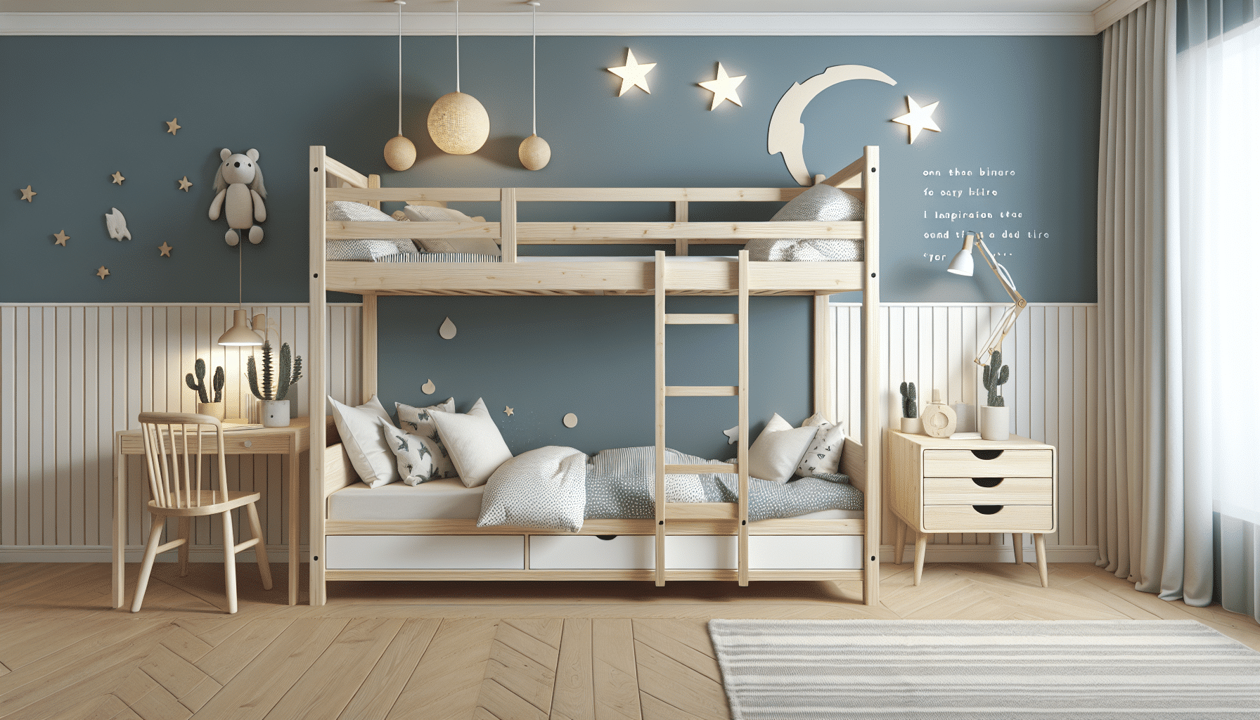 Literas Mágicas para un Acogedor Dormitorio Infantil: Estilo Nórdico y Funcionalidad para Tres Pequeños