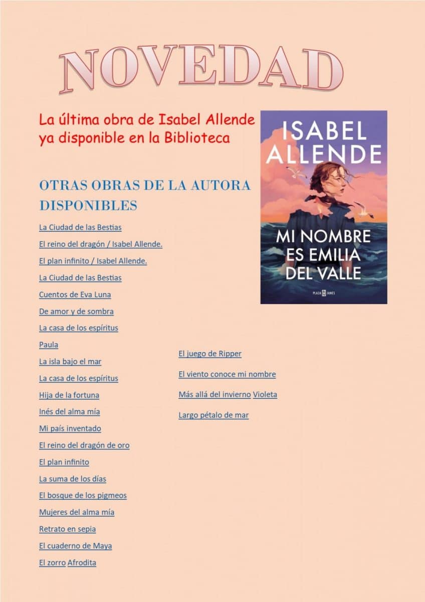 Novedades para el Público Adulto