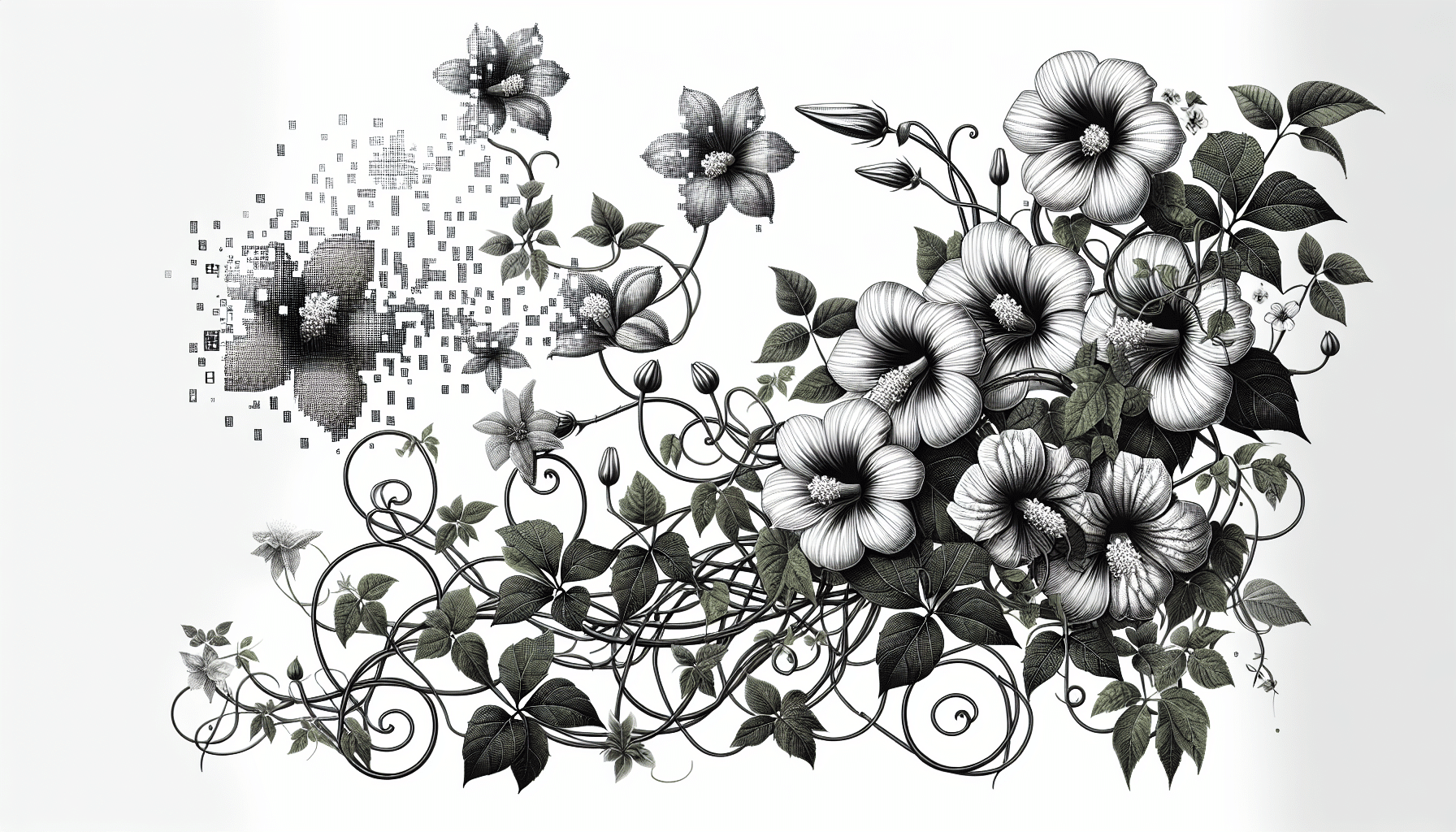 Planta Trepadora de Crecimiento Acelerado con Flores Exóticas para Embellecer tu Jardín Estival