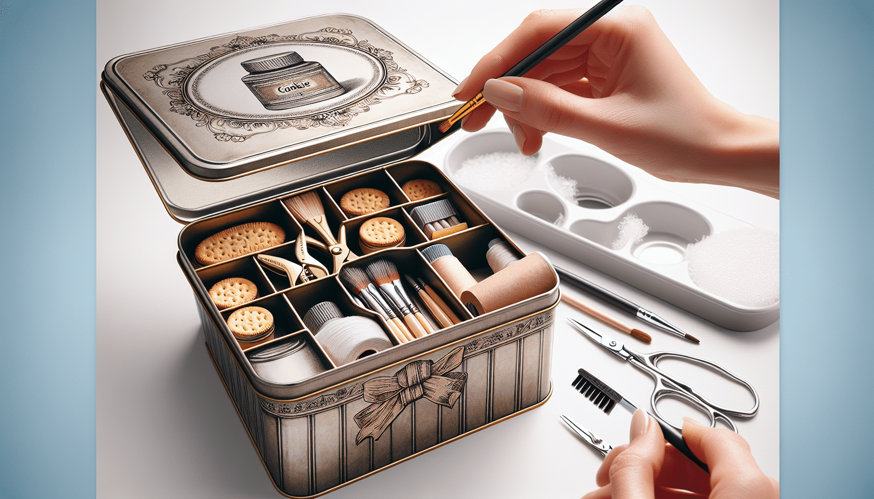 Convierte una Caja de Galletas en un Sofisticado Organizador de Baño