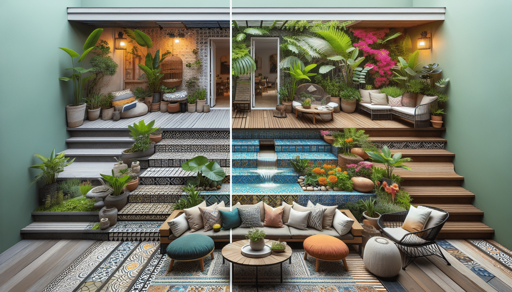 Metamorfosis de un Espacio: La Transformación Sorprendente de un Patio Estrecho