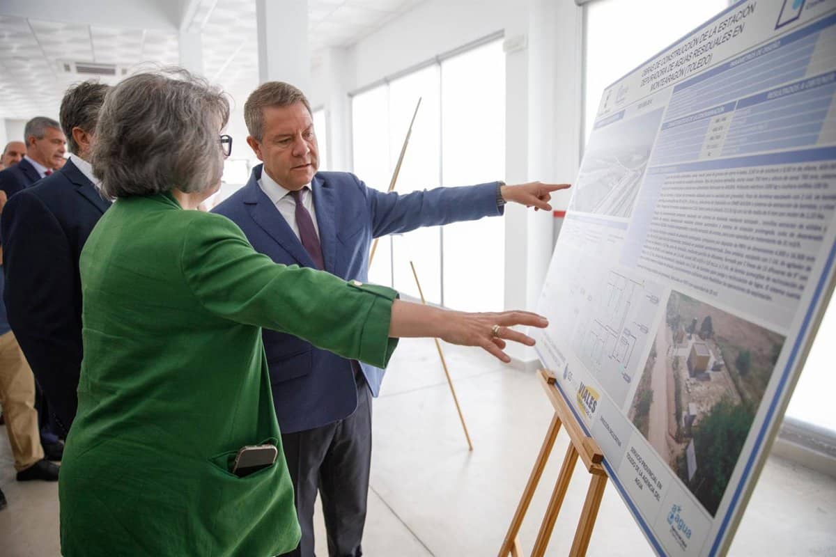 Título reescrito: «Inauguración de las nuevas estaciones depuradoras de aguas residuales en Cebolla, Mesegar y Montearagón, municipios de Toledo»