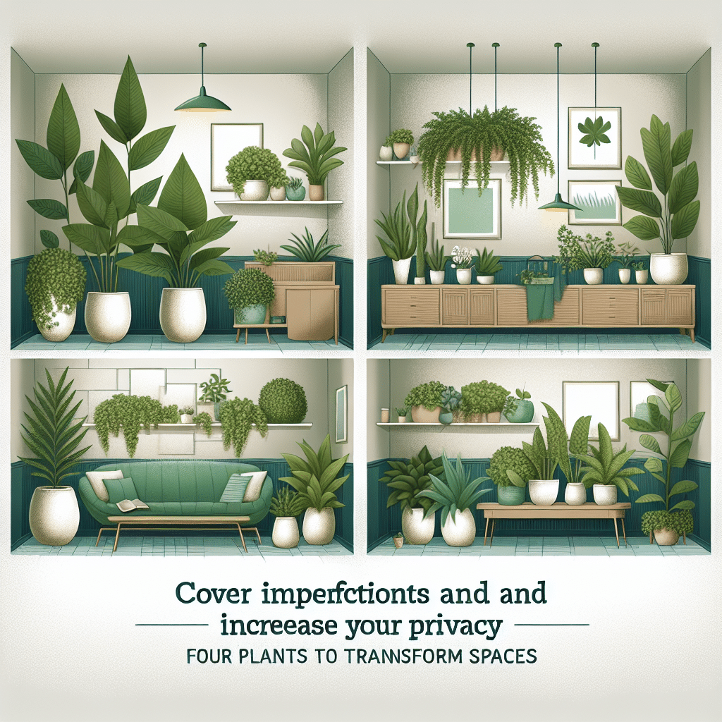 Cubre Imperfecciones y Aumenta tu Privacidad: Cuatro Plantas Perfectas para Transformar Espacios