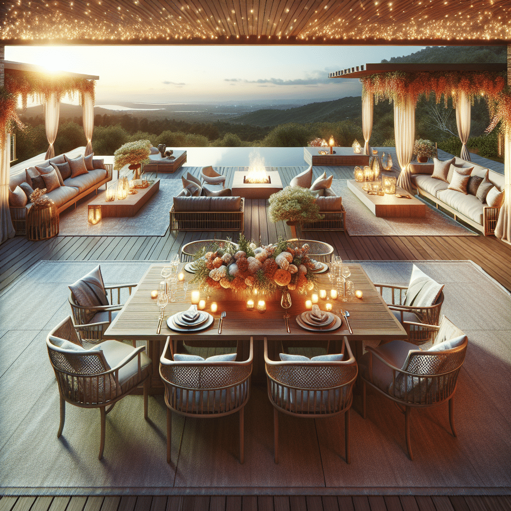 Terrazas Extraordinarias: Conjuntos de Exterior para Espacios de Comedor y Relajación