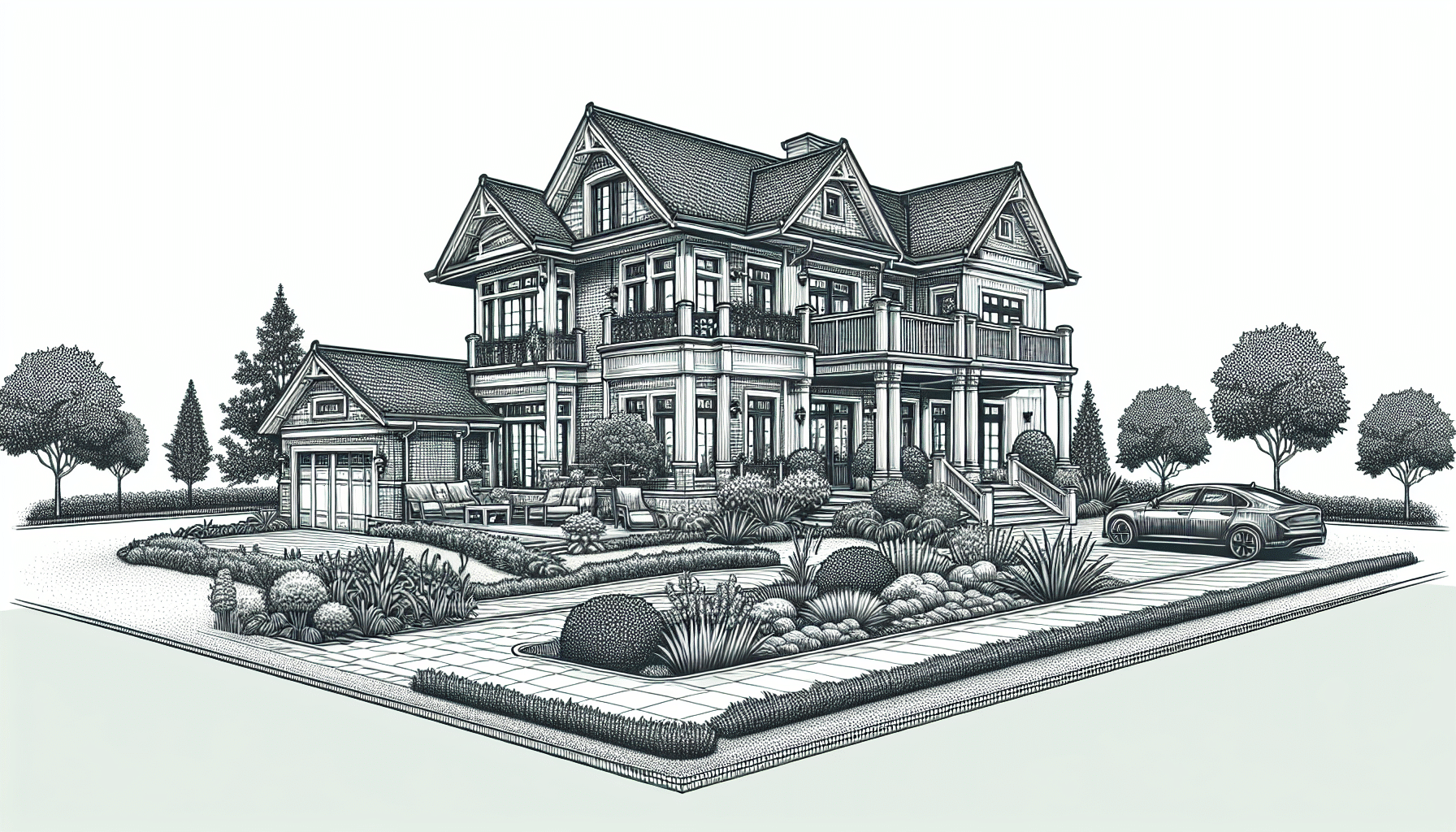 Hogar de Ensueño: Amplia Residencia de Tres Niveles con Jardín y Garaje en 3000 m²