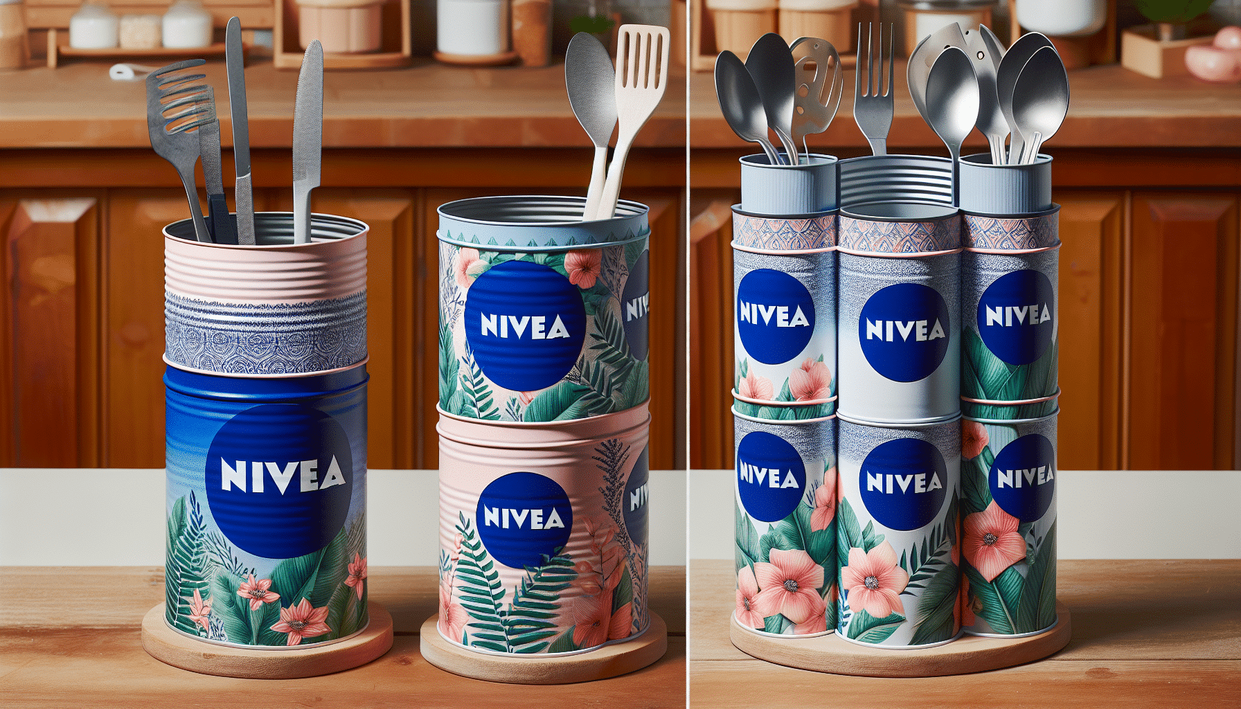 Convierte Latas de Nivea en Elegantes Organizadores de Cocina