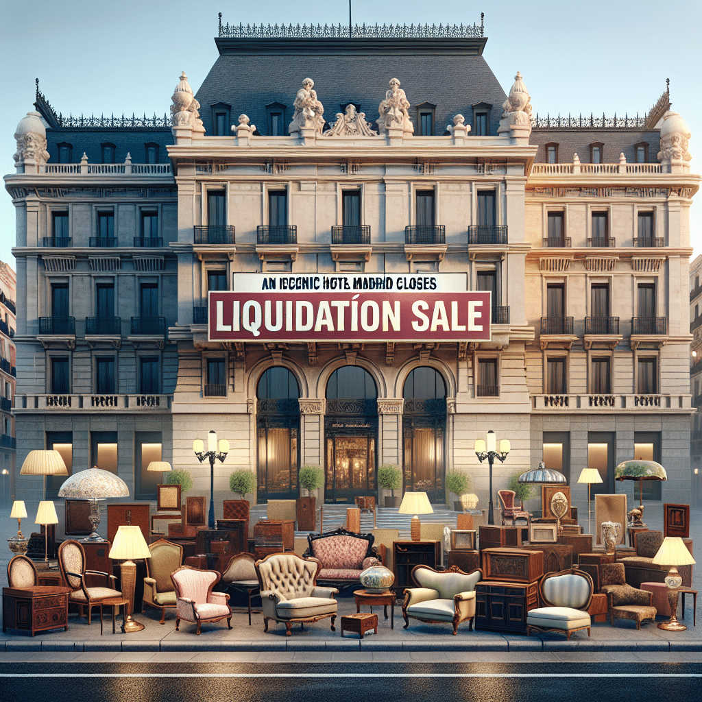 Liquidación de Diseño: Un Hotel Icónico de Madrid Cierra y Ofrece Más de 10,000 Muebles a Precios Únicos