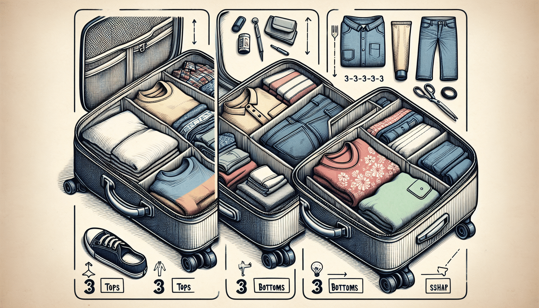 Optimiza Tu Equipaje: El Método 3-3-3 para Viajar Ligero y Organizado